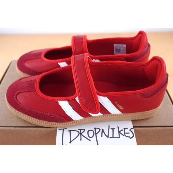 Adidas Samba Jane Red/White Scarlet Gum Women's Shoes - Picture 3 of 10